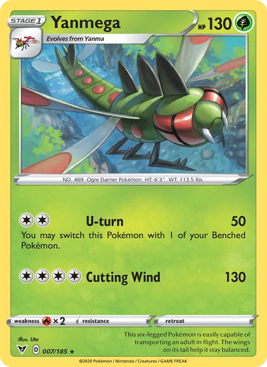Yanmega Reverse Holo 007/185 Vivid Voltage Pokémon Card