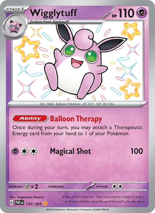 Wigglytuff Holo 147/91 Paldean Fates Pokémon Card