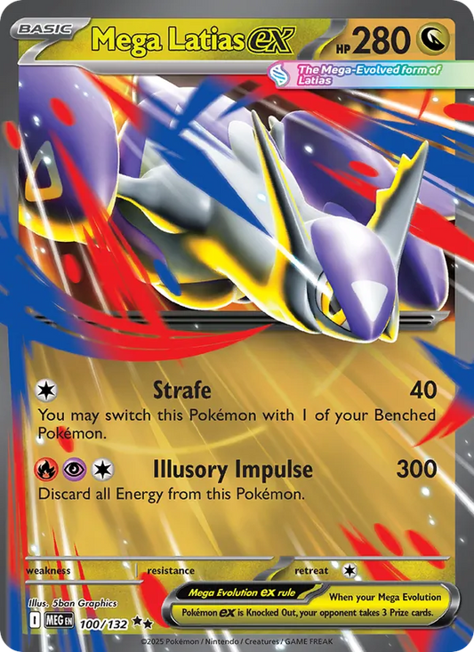 Mega Latias ex Holo 100/132 Mega Evolution Pokémon Card