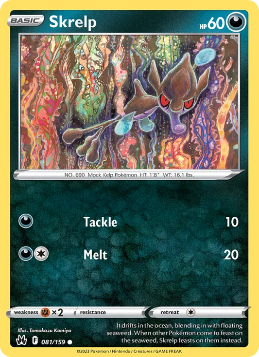 Skrelp Normal 081/159 Crown Zenith Pokémon Card