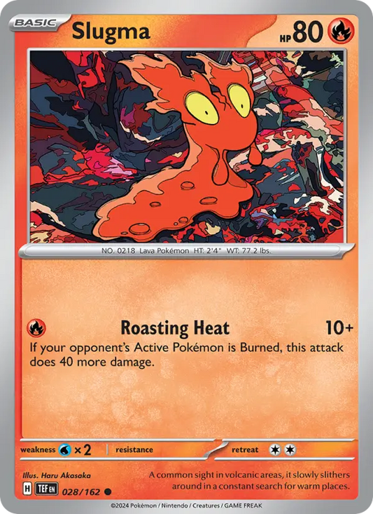 Slugma Reverse Holo 028/162 Temporal Forces Pokémon Card