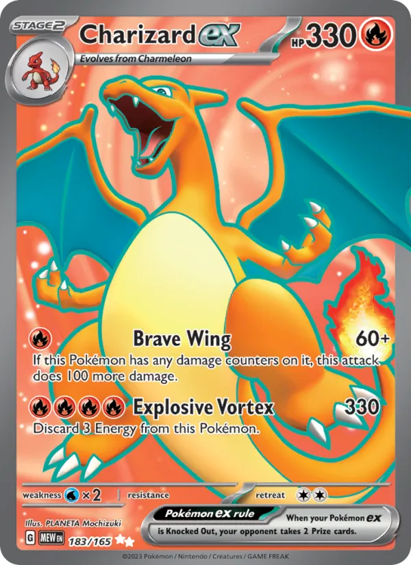 Charizard ex Holo 183/165 151 Pokémon Card
