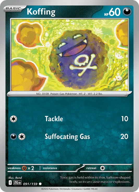 Koffing Normal 091/159 Journey Together Pokémon Card
