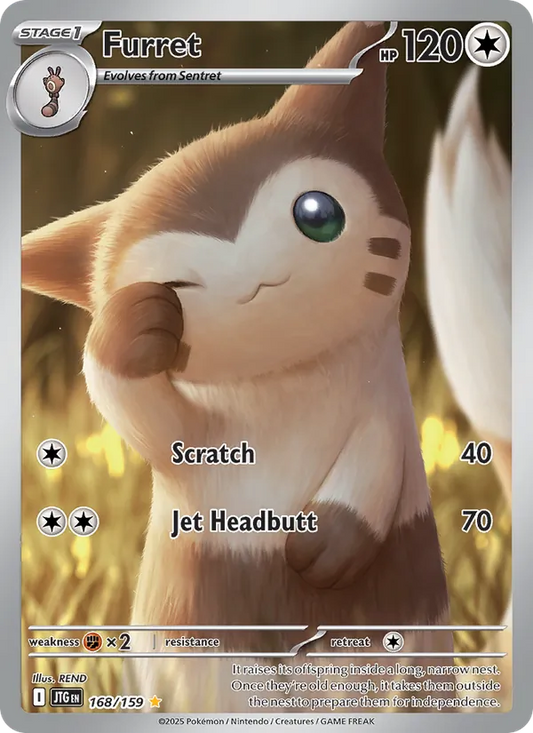 Furret Holo 168/159 Journey Together Pokémon Card