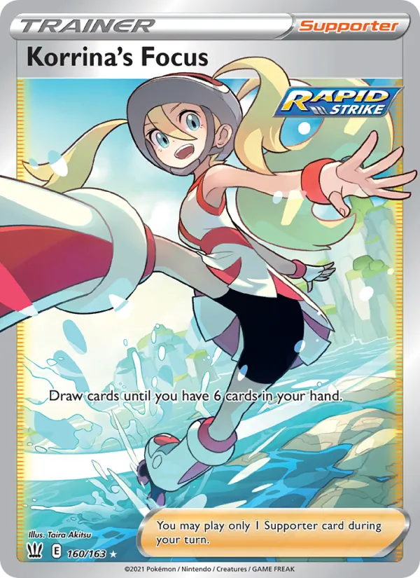Korrina's Focus Holo 160/163 Battle Styles Pokémon Card