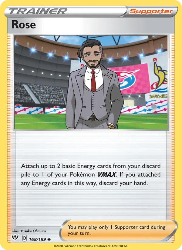 Rose Reverse Holo 168/189 Darkness Ablaze Pokémon Card