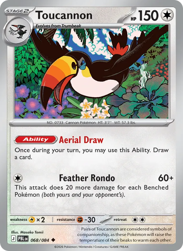 Toucannon Non-Holo 068/84 Pitch Black Pokémon Card