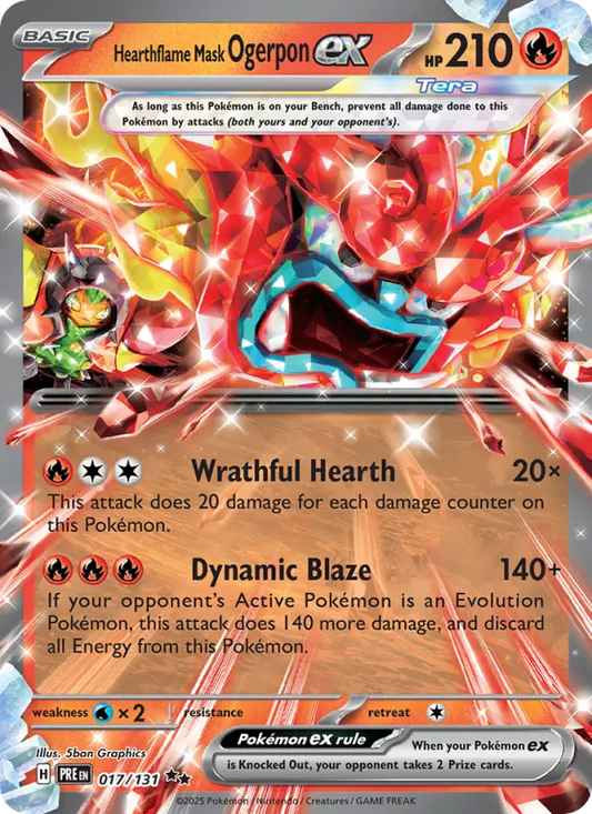 Hearthflame Mask Ogerpon ex (PRE) 017