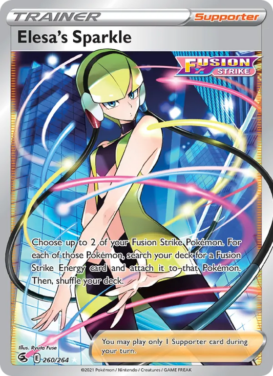 Elesa's Sparkle Holo 260/264 Fusion Strike Pokémon Card