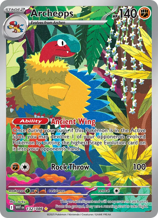 Archeops Holo 132/86 White Flare Pokémon Card