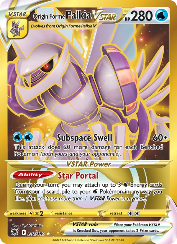 Origin Forme Palkia VSTAR Holo 208/189 Astral Radiance Pokémon Card