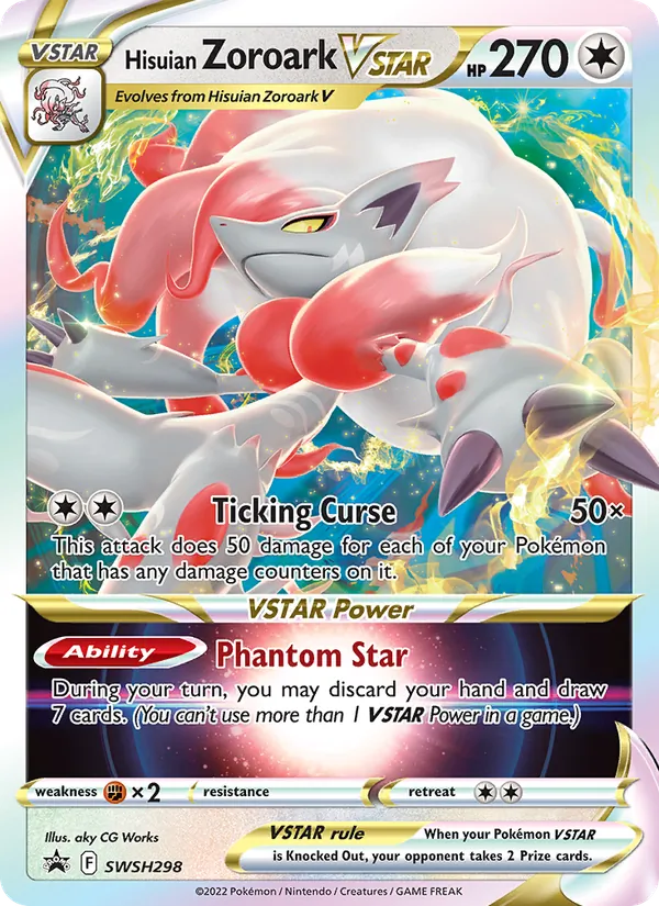 Hisuian Zoroark VSTAR Holo WH298/307 SWSH Black Star Promos Pokémon Card
