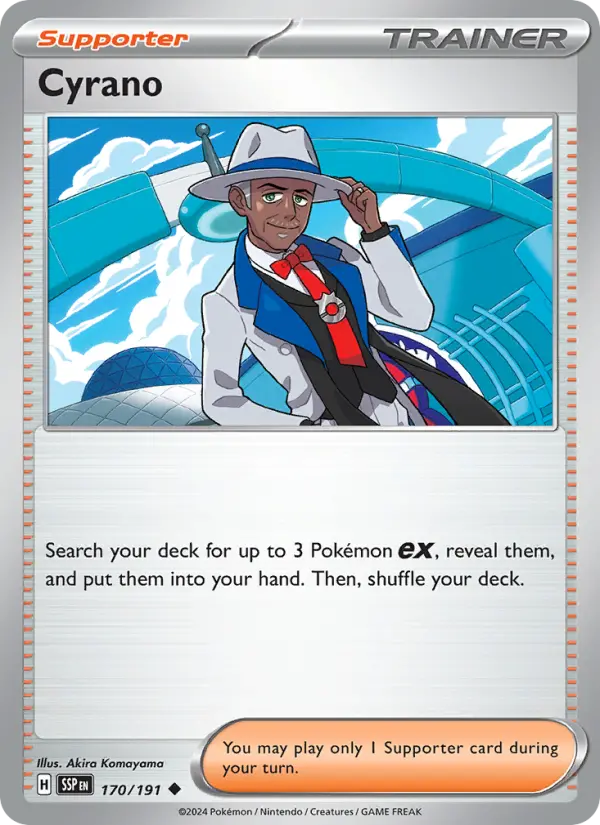 Cyrano Reverse Holo 170/191 Surging Sparks Pokémon Card