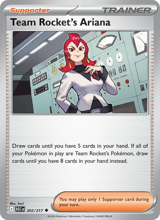 Team Rocket's Ariana Normal 202/217 Ascended Heroes Pokémon Card