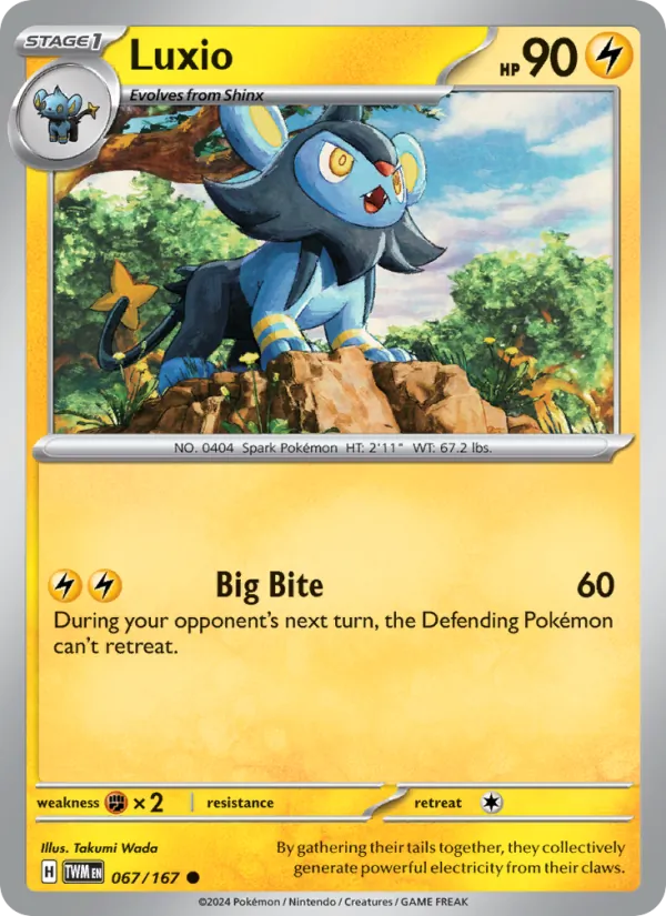 Luxio Normal 067/167 Twilight Masquerade Pokémon Card