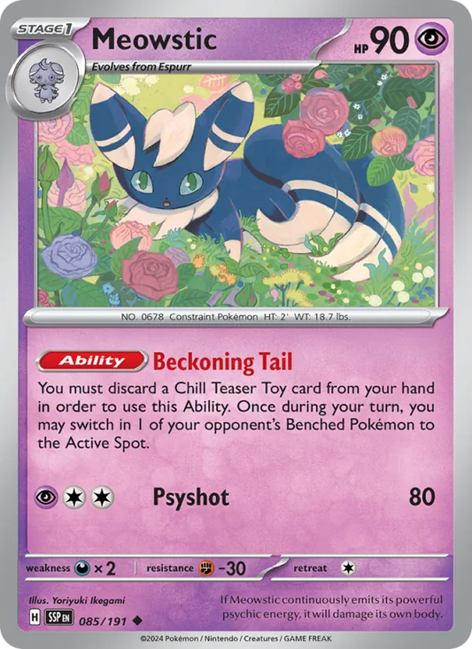 Meowstic Normal 085/191 Surging Sparks Pokémon Card