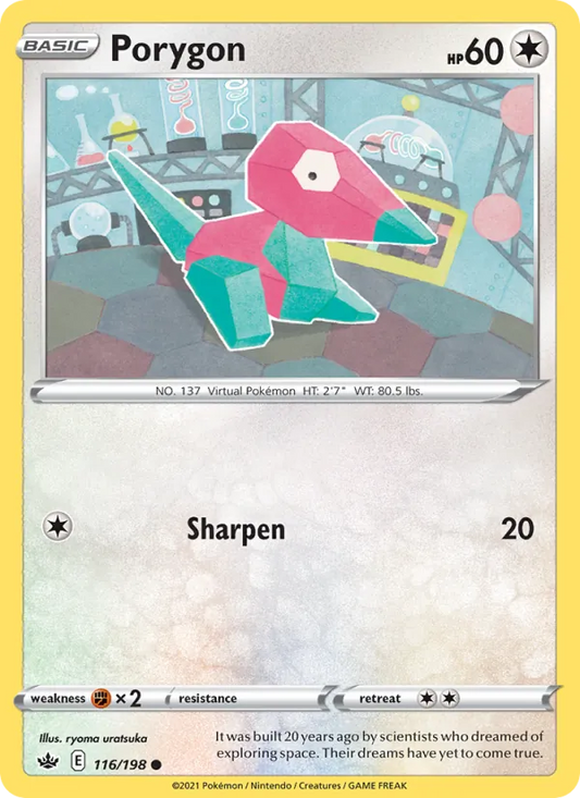 Porygon Normal 116/198 Chilling Reign Pokémon Card