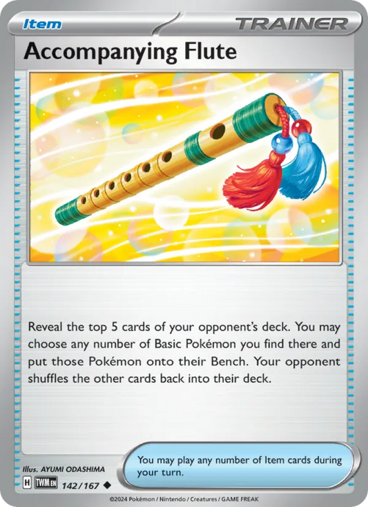 Accompanying Flute Normal 142/167 Twilight Masquerade Pokémon Card
