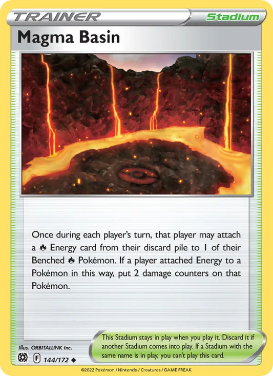Magma Basin Normal 144/172 Brilliant Stars Pokémon Card