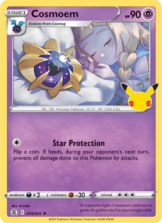 Cosmoem Holo 014/25 Celebrations Pokémon Card