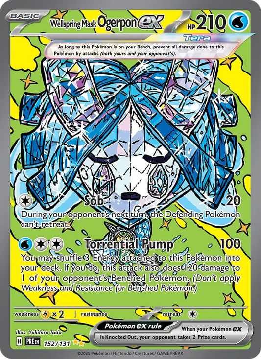 Wellspring Mask Ogerpon ex Holo 152/131 Prismatic Evolutions Pokémon Card