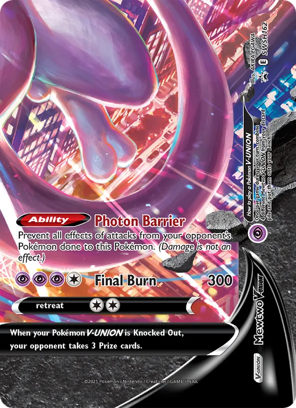 Mewtwo V-UNION Holo WH162/307 SWSH Black Star Promos Pokémon Card