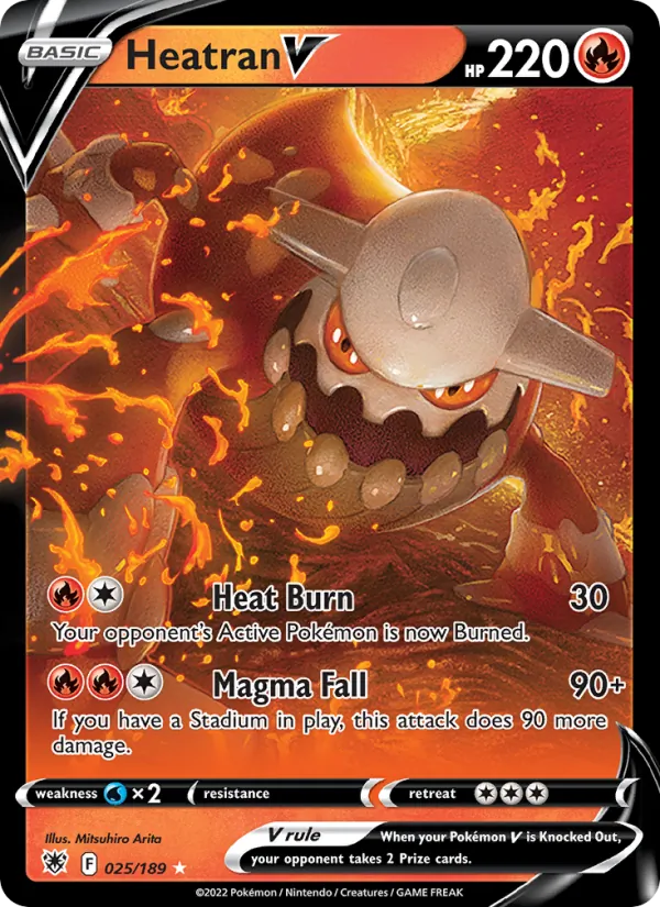 Heatran V Holo 025/189 Astral Radiance Pokémon Card