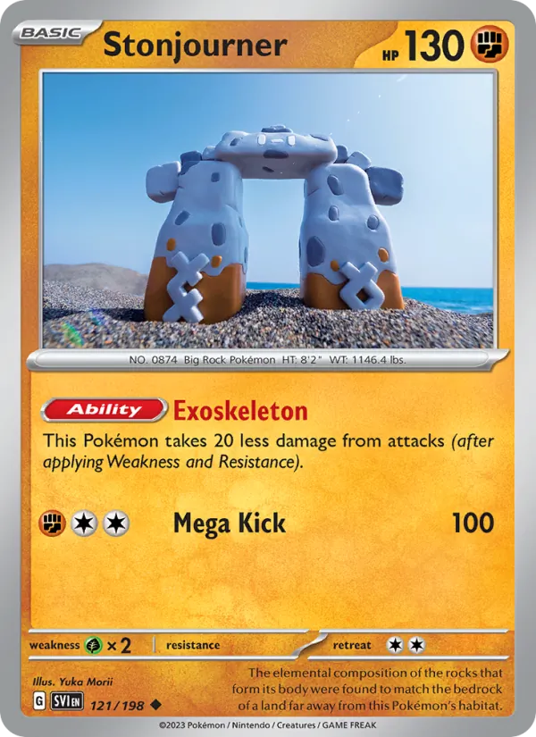 Stonjourner Non-Holo 121/198 Scarlet & Violet Pokémon Card