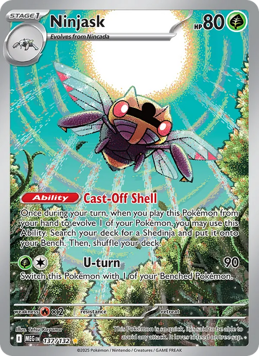 Ninjask Holo 137/132 Mega Evolution Pokémon Card
