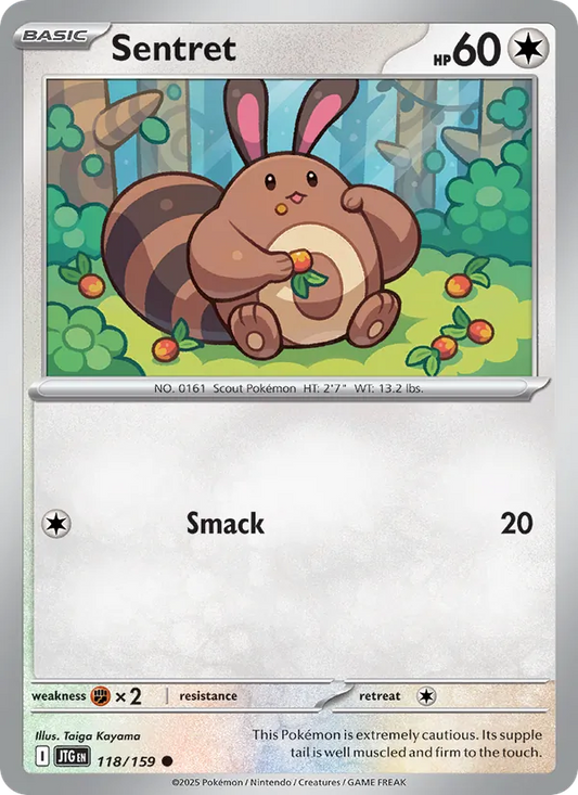 Sentret Normal 118/159 Journey Together Pokémon Card