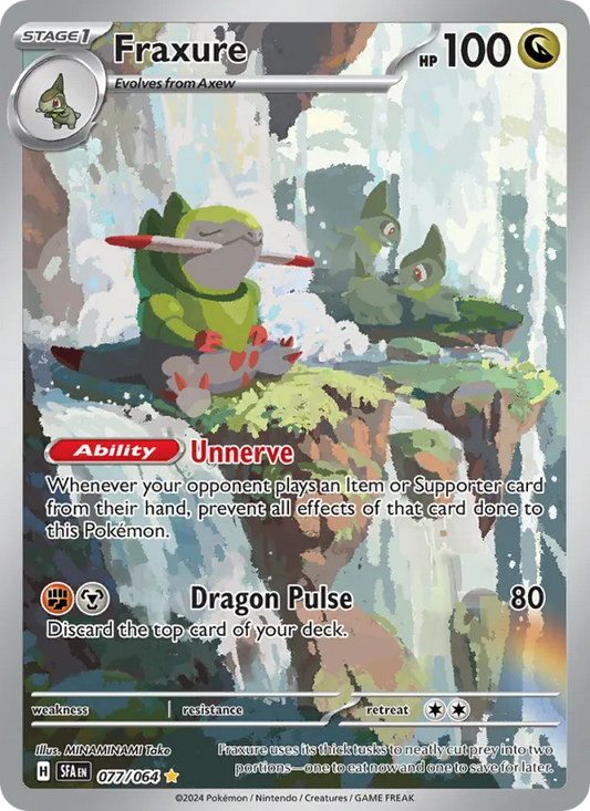 Fraxure Holo 077/64 Shrouded Fable Pokémon Card