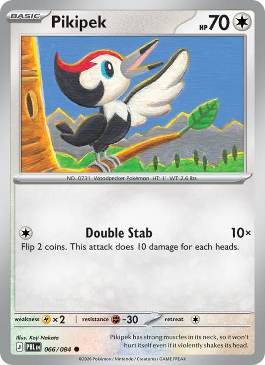 Pikipek Reverse Holo 066/84 Pitch Black Pokémon Card