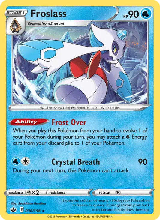 Froslass Reverse Holo 036/198 Chilling Reign Pokémon Card