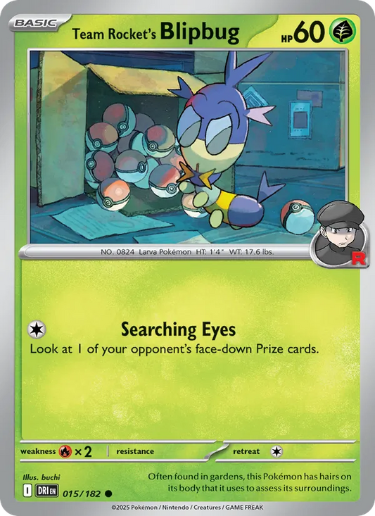 Team Rocket's Blipbug Normal 015/182 Destined Rivals Pokémon Card