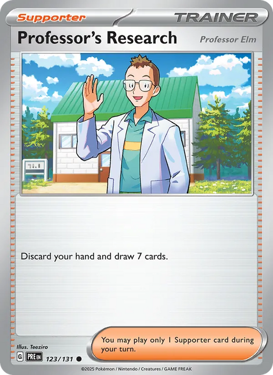 Professor's Research Normal 123/131 Prismatic Evolutions Pokémon Card