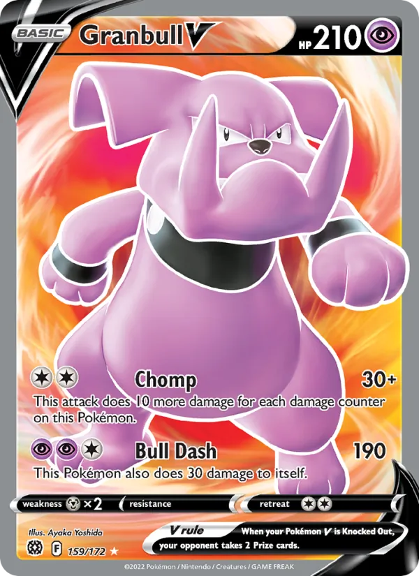 Granbull V Holo 159/172 Brilliant Stars Pokémon Card