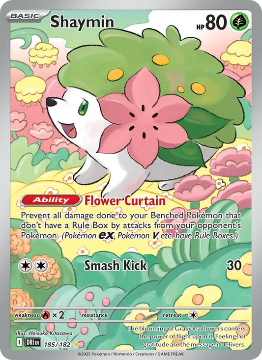 Shaymin Holo 185/182 Destined Rivals Pokémon Card