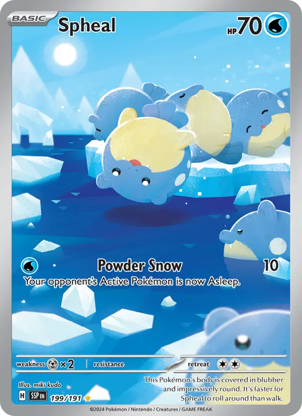 Spheal Holo 199/191 Surging Sparks Pokémon Card