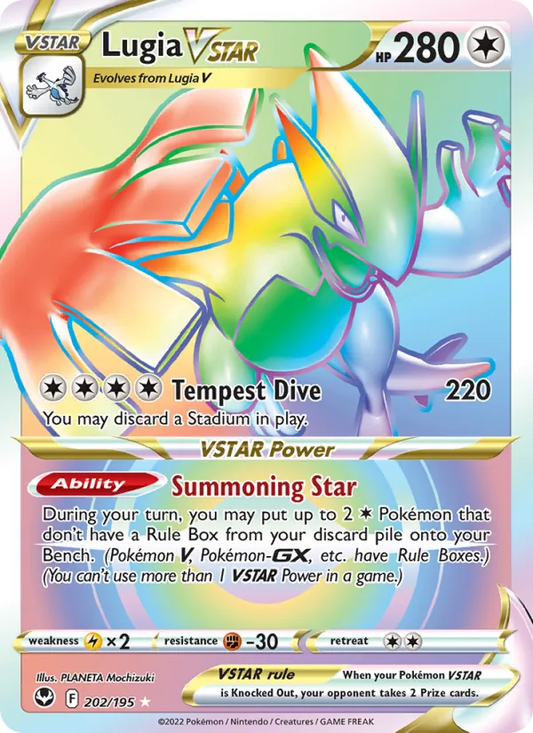 Lugia VSTAR Holo 202/195 Silver Tempest Pokémon Card