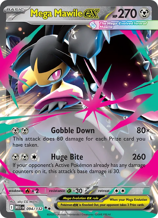Mega Mawile ex Holo 094/132 Mega Evolution Pokémon Card