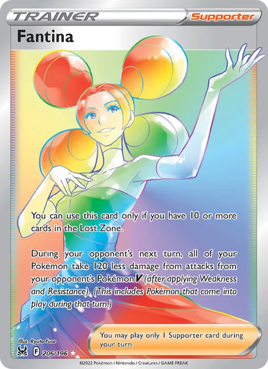 Fantina Holo 206/196 Lost Origin Pokémon Card