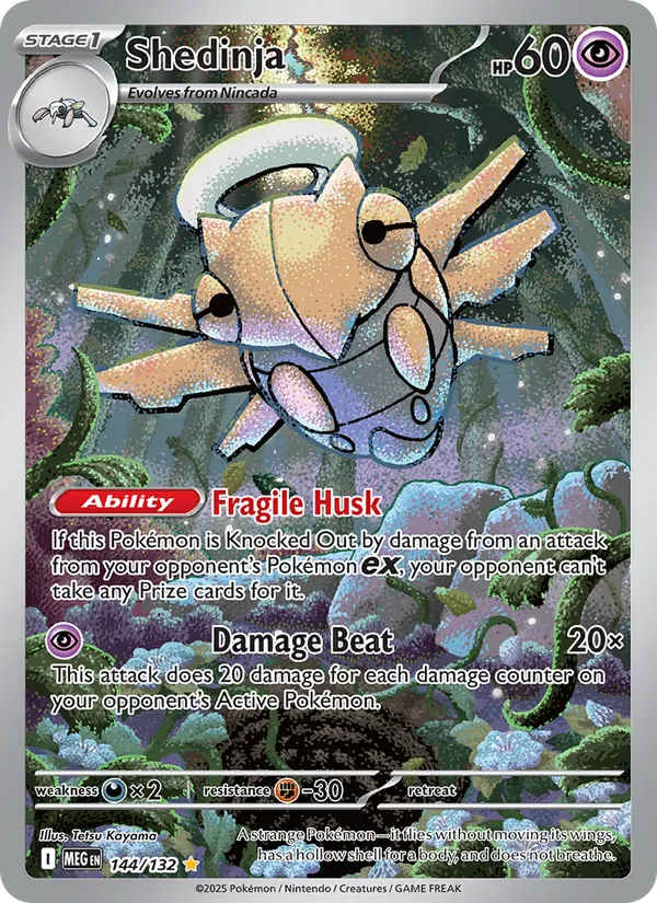 Shedinja Holofoil 144/132 Mega Evolution Pokémon Card