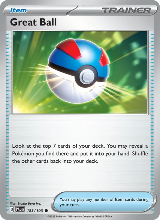 Great Ball Normal 183/193 Paldea Evolved Pokémon Card