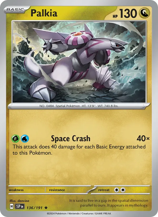 Palkia Holo 136/191 Surging Sparks Pokémon Card