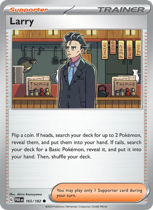 Larry Normal 165/182 Paradox Rift Pokémon Card