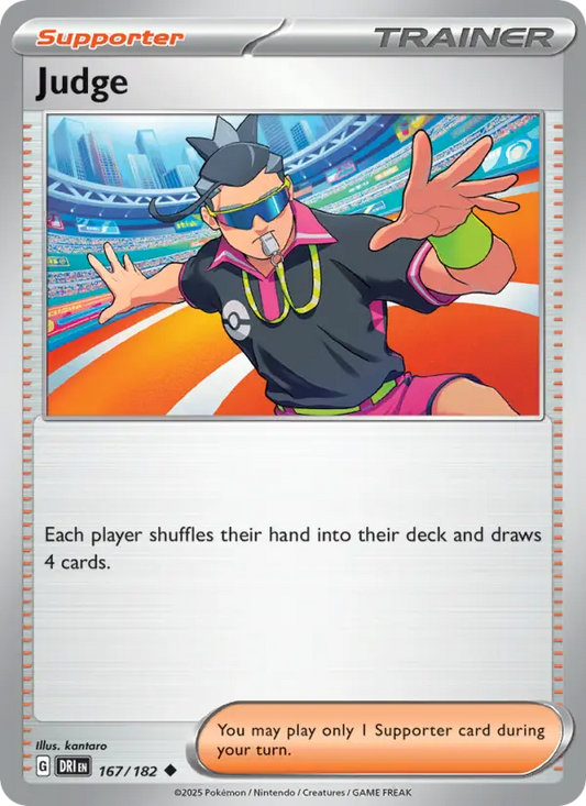 Judge Reverse Holo 167/182 Destined Rivals Pokémon Card