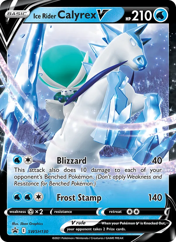 Ice Rider Calyrex V Holo WH130/307 SWSH Black Star Promos Pokémon Card