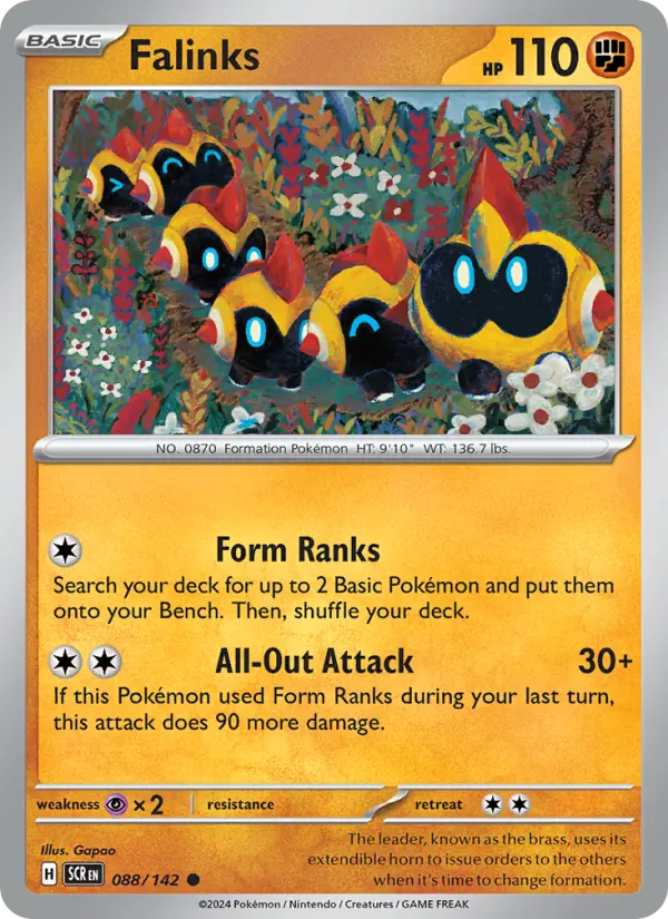 Falinks Reverse Holo 088/142 Stellar Crown Pokémon Card