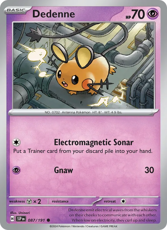 Dedenne Normal 087/191 Surging Sparks Pokémon Card