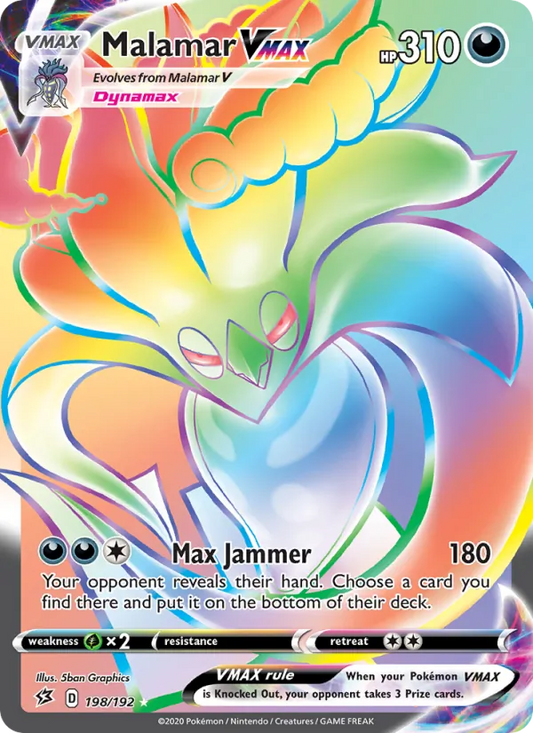 Malamar VMAX Holo 198/192 Rebel Clash Pokémon Card